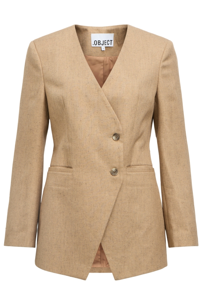 OBJBEA L/S RE BLAZER 140 23048006 Tannin/Black Melange